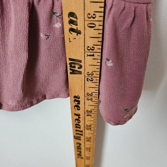 EUC AMERICAN EAGLE OUTFITTERS BLUSH PINK DITSY FLORAL RUFFLED SHORT DRESS SZ M - Picture 16 of 16